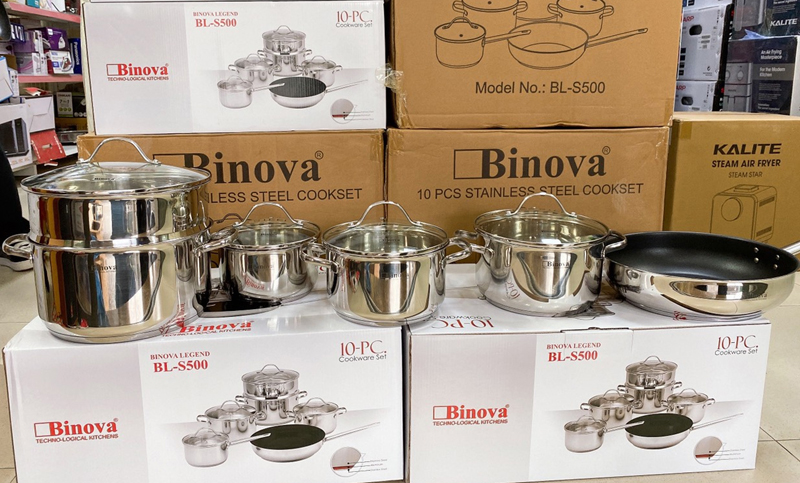 Bộ nồi inox Binova BL-S500 - Hàng chính hãng