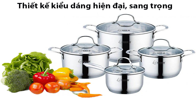 Bộ nồi inox Arber AN04I - Hàng chính hãng