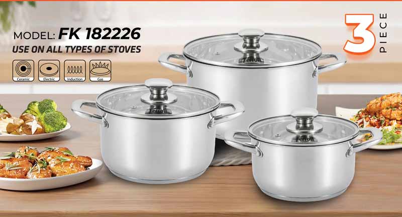 Bộ nồi inox Ferroli FK182226 - Hàng chính hãng