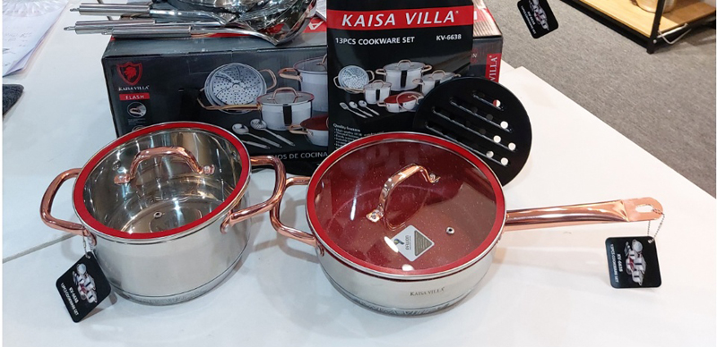 Bộ nồi inox cao cấp Kaisa Villa KV-6638 - Hàng chính hãng