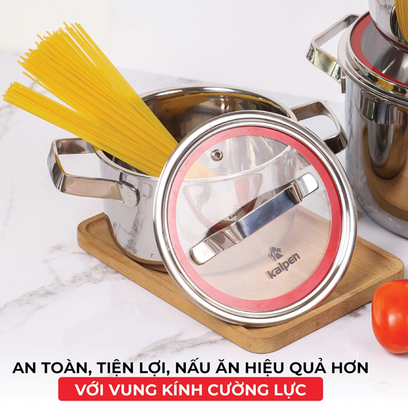 Bộ nồi inox 3 món Kalpen Emer EM1 - Hàng chính hãng