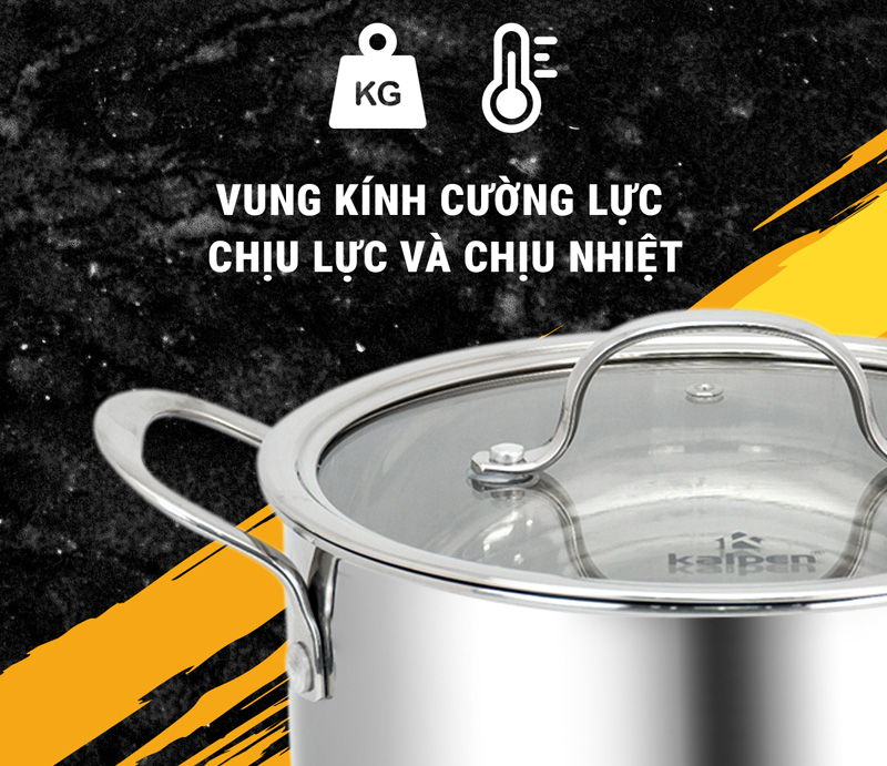 Bộ nồi inox 3 lớp Kalpen Kampfer KF1 - Hàng chính hãng