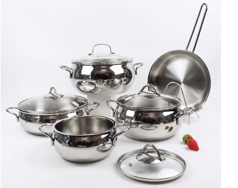 Bộ nồi chảo inox Korkmaz Tombik A1800 - 9 món - Hàng chính hãng