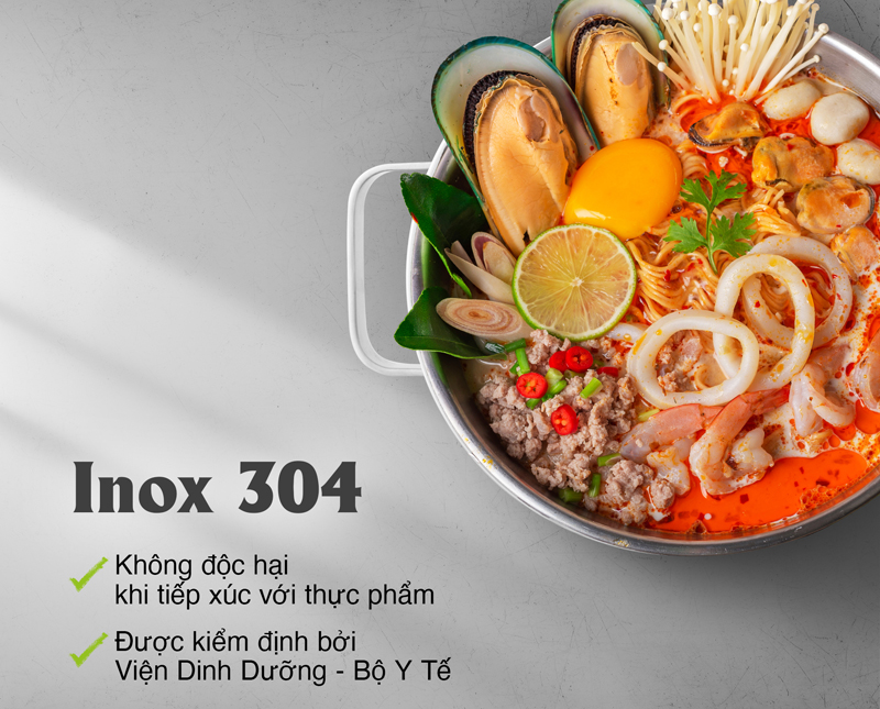 Bộ nồi inox Nagakawa NAG1357 - Hàng chính hãng
