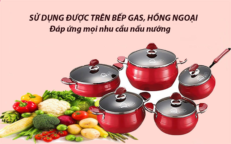 Bộ nồi nhôm 5 chiếc PoongNyun FAP(R) - Hàng chính hãng