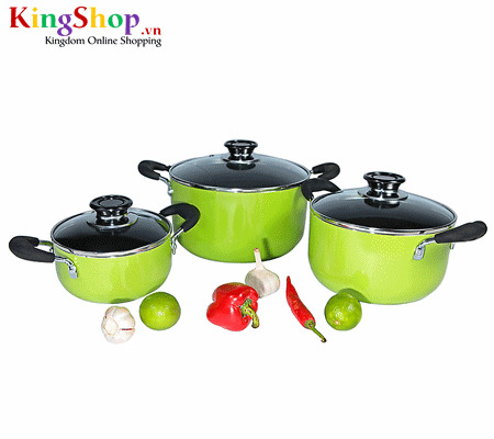 Bộ nồi nhôm chống dinh Taka TK-N03X - Hàng chính hãng