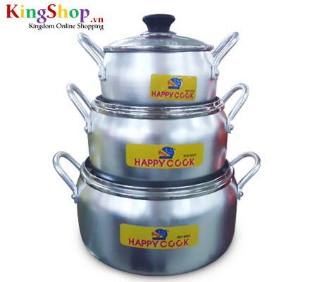 Bộ nồi nhôm táo Happy Cook AP06G 