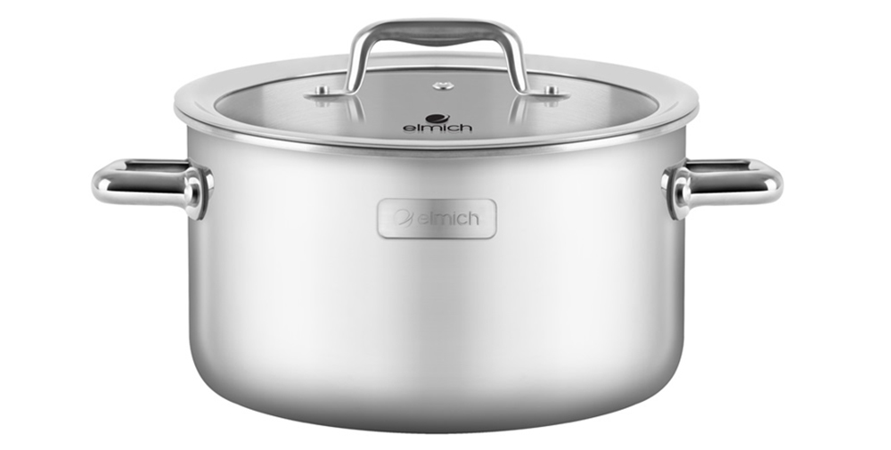 Bộ nồi inox liền khối Elmich Trimax ECO EL-8005 size 18, 20, 26, quánh 16cm - Hàng chính hãng