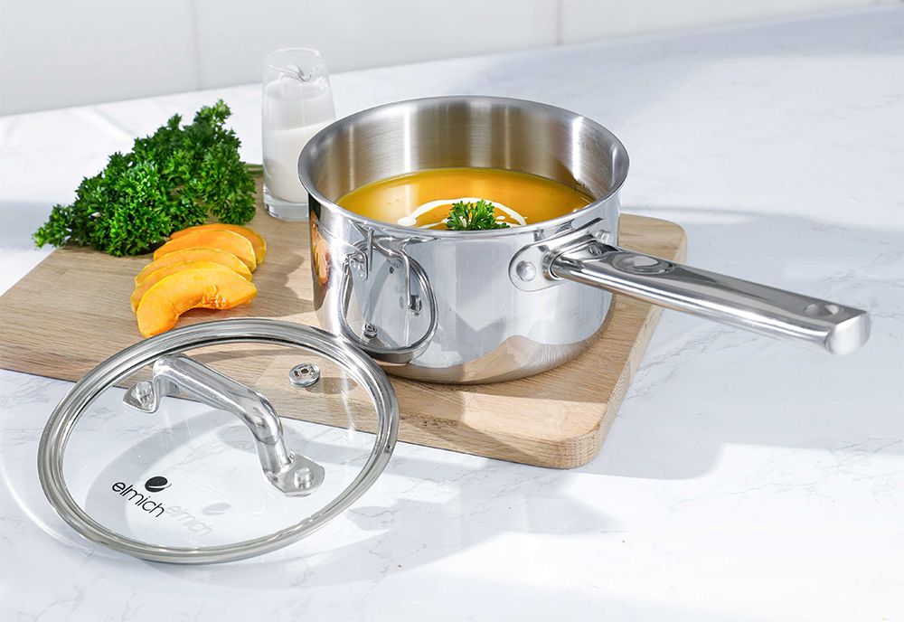 Bộ nồi inox liền khối Elmich Trimax ECO EL-8005 size 18, 20, 26, quánh 16cm - Hàng chính hãng