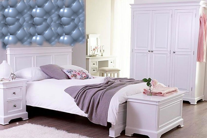 Bộ phòng ngủ trắng 1m6 x 2m - Hàng chính hãng