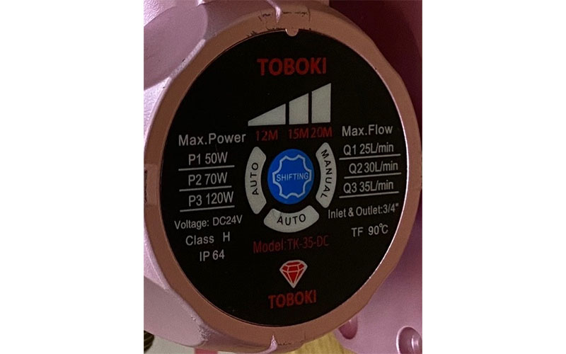 Bơm tăng áp mini Toboki TK-35DC 120W - Hàng chính hãng