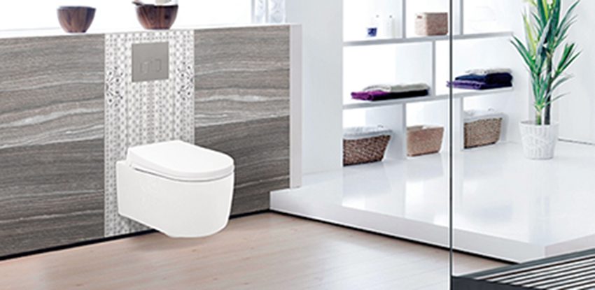 Bồn cầu két nước âm tường Viglacera V55 với thiết kế hiện đại