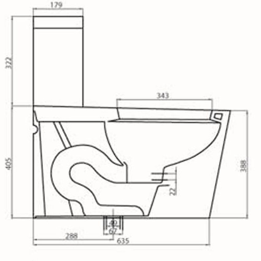 Bồn cầu một khối Viglacera V46 - Hàng chính hãng