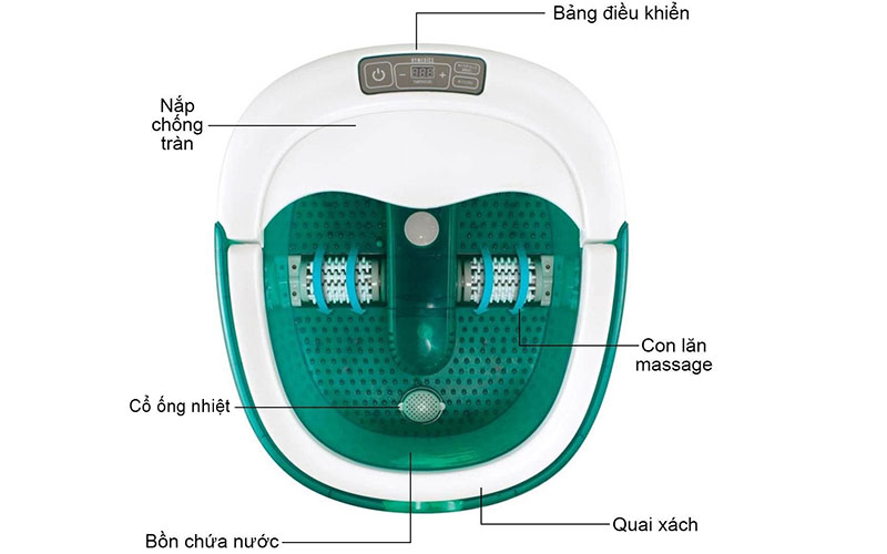 Bồn ngâm chân con lăn tự động HoMedics FB-650 - Hàng chính hãng