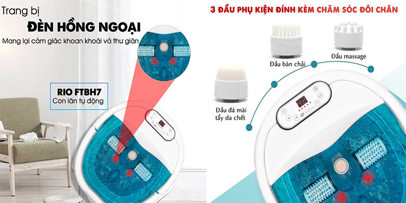 Bồn ngâm chân massage Rio FTBH7 - Hàng chính hãng