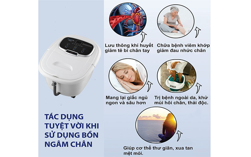 Bồn ngâm chân massage SereneLife SLFTSP12 - Hàng chính hãng