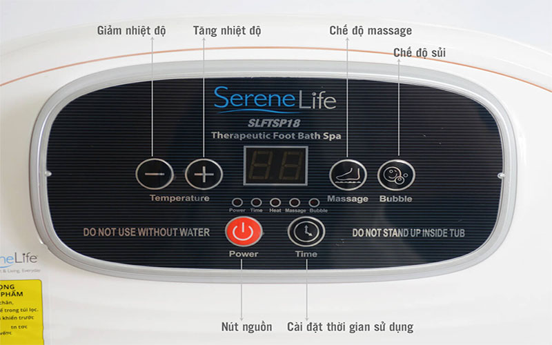 Bồn ngâm chân massage SereneLife SLFTSP18 - Hàng chính hãng