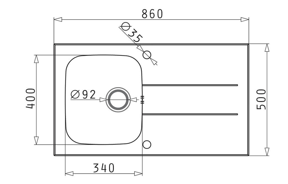 Chậu rửa chén Elica Concerto 1B 1D – Black - Hàng chính hãng