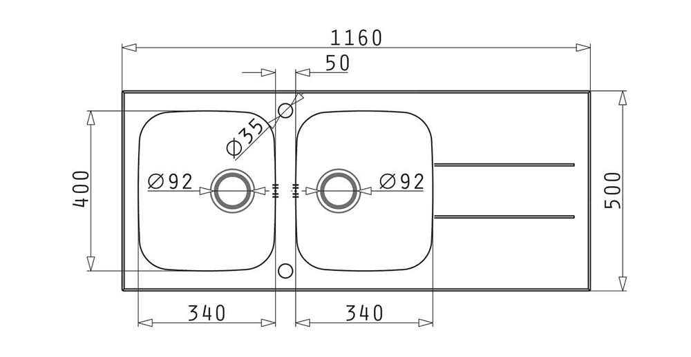 Chậu rửa chén Elica Concerto 2B 1D – Black - Hàng chính hãng