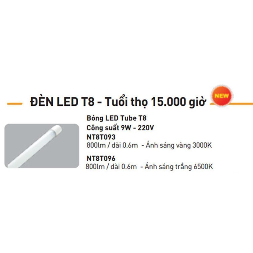 Bóng đèn Led T8 Panasonic NT8T093 - Hàng chính hãng