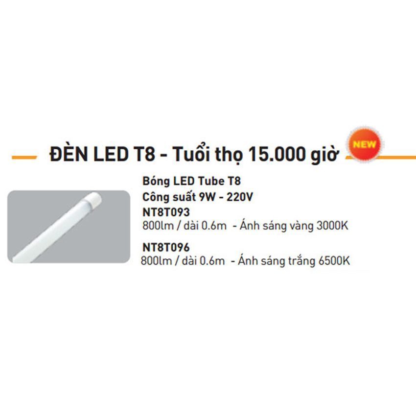 Bóng đèn Led T8 Panasonic NT8T096 - Hàng chính hãng