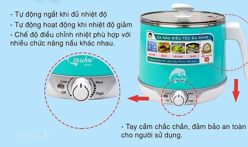 Ca nấu đa năng Iruka I-18 - Hàng chính hãng