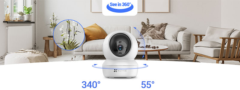 Góc quay của Camera IP Wifi Ezviz CS-H6C-R101-1G2WF