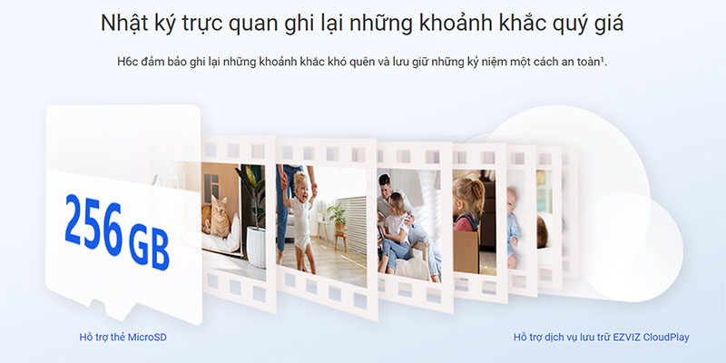 Bộ lưu trữ của Camera IP Wifi Ezviz CS-H6C-R101-1G2WF