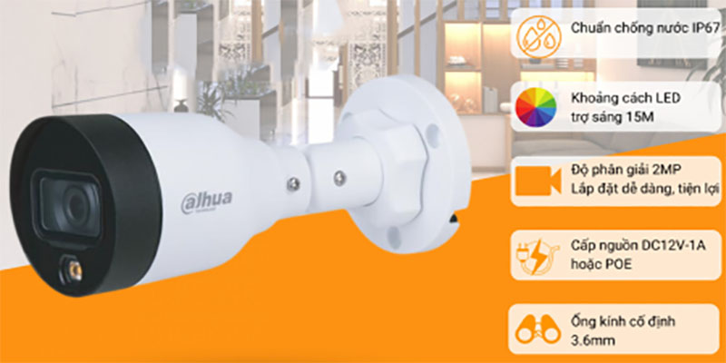 Camera IP Full-Color Dahua DH-IPC-HFW1239S1-LED-S5 - Hàng chính hãng