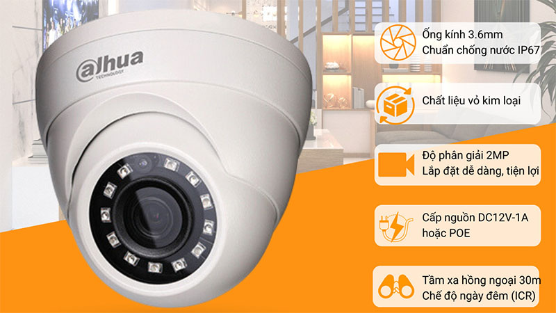 Camera HDCVI hồng ngoại Dahua DH-HAC-HDW1200MP-S5 - Hàng chính hãng