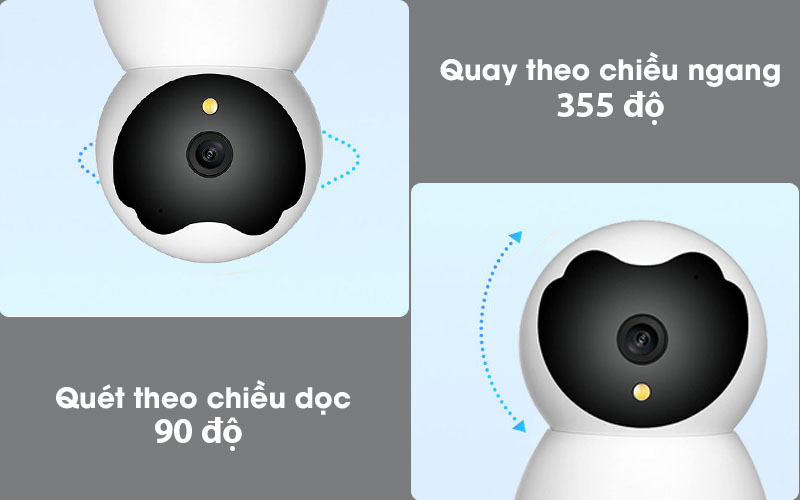 Khả năng quay quét của Camera IP Wifi Srihome SH036