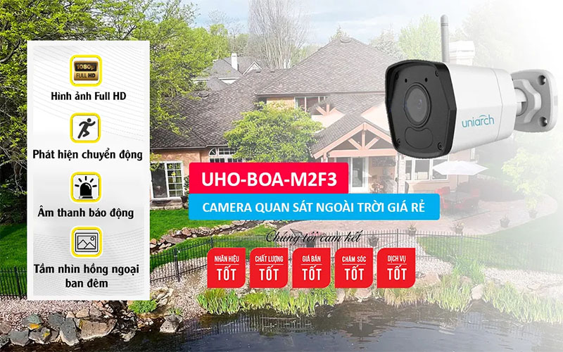 Camera IP Wifi Uniarch UHO-BOA-M2F3 - Hàng chính hãng