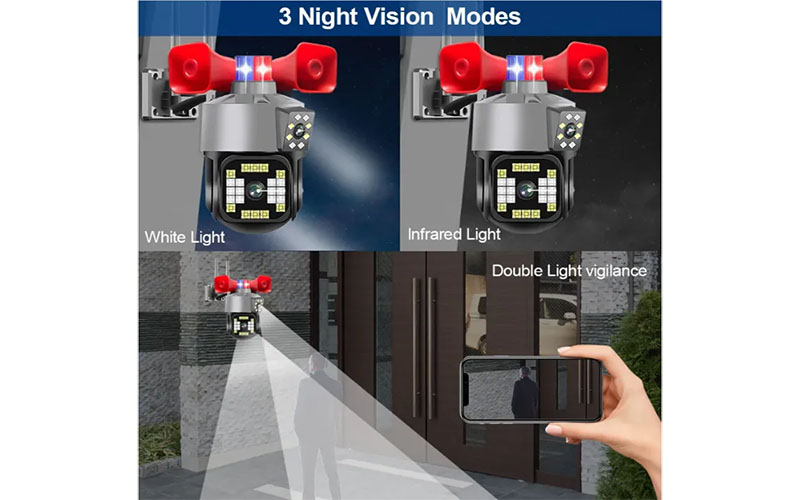 Camera Ip wifi 2 mắt còi hú Yoosee Q30D - Hàng chính hãng