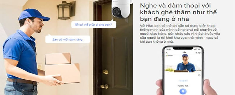 Camera IP wifi EZVIZ H8C-2K-4MP - Hàng chính hãng