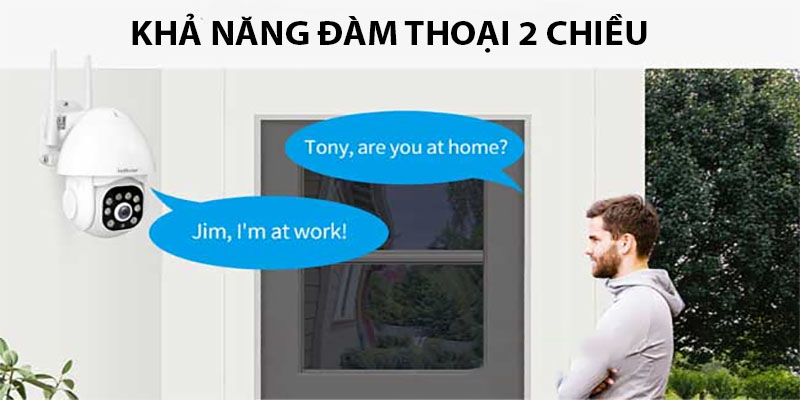 Khả năng đàm thoại 2 chiều của Camera wifi ngoài trời Srihome SH039B
