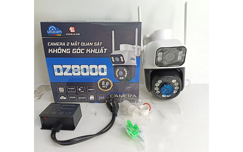 Camera wifi ống kính kép Vitacam DZ8000 - Hàng chính hãng