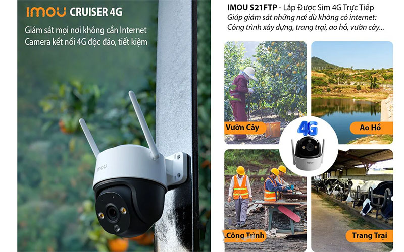 Camera dùng sim 4G IMOU IPC-S21FTP - Hàng chính hãng