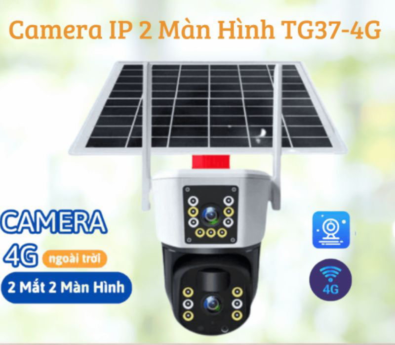Camera 2 mắt năng lượng mặt trời Yoosee TG37-1 - Hàng chính hãng