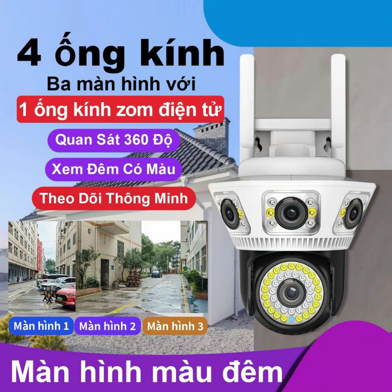 Camera Wifi 4 mắt Yoosee Q54 - Hàng chính hãng