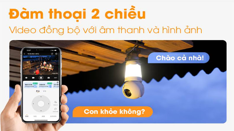 Chức năng đàm thoại 2 chiều của Camera wifi bóng đèn 3MP IMOU IPC-S6DP-3M0WEB-E27