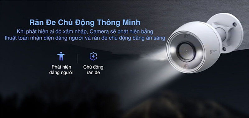 Camera wifi ngoài trời EZVIZ H3C 2MP Color - Hàng chính hãng