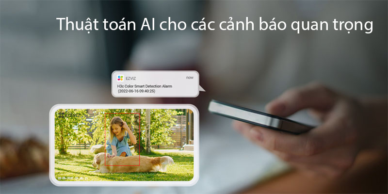 Camera wifi ngoài trời EZVIZ H3C 2MP Color - Hàng chính hãng