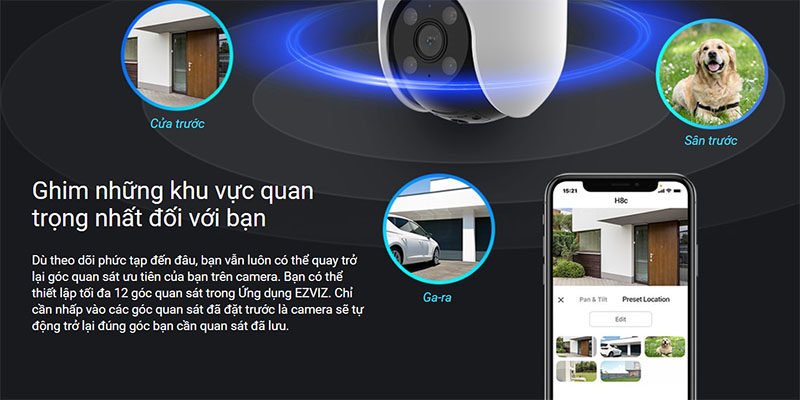 Camera wifi thông minh EZVIZ H8C - Hàng chính hãng