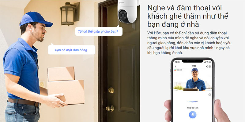 Camera wifi thông minh EZVIZ H8C - Hàng chính hãng