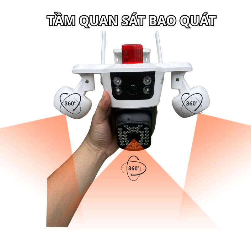 Camera Wifi ngoài trời Yoosee 4 mắt F068 - Hàng chính hãng