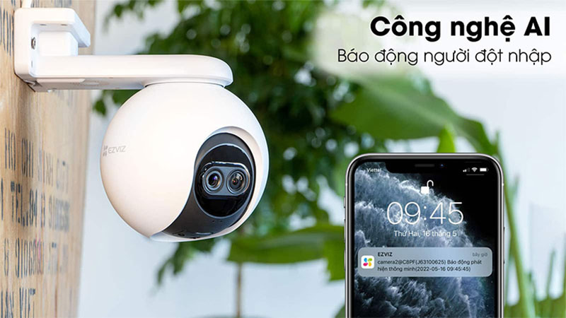 Camera wifi quay quét ống kính kép EZVIZ CS-C8PF-2MP - Hàng chính hãng