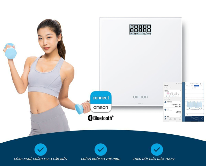 Cân sức khỏe điện tử Omron HN-300T2 - Hàng chính hãng