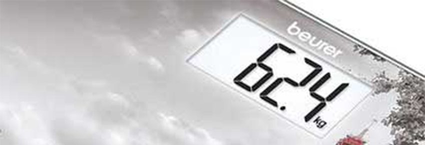 Màn hình hiển thị số cân nặng của cân sức khỏe Beurer GS203 