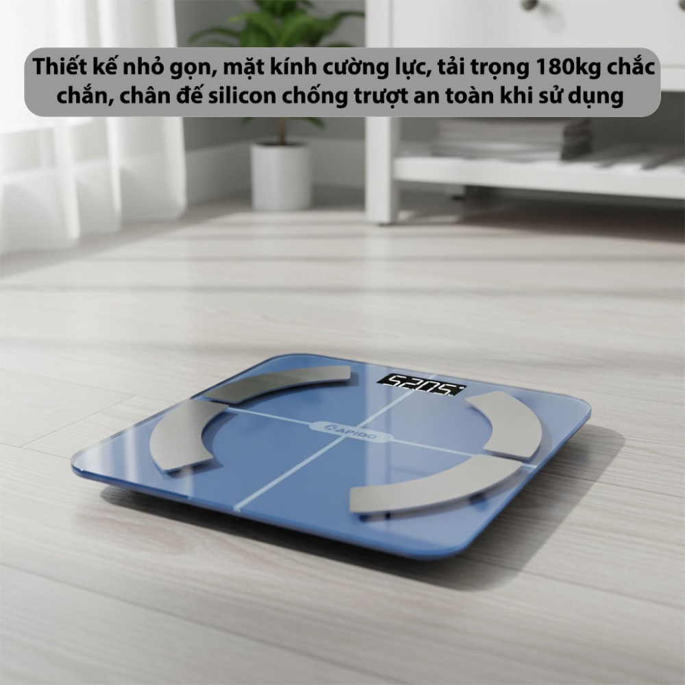 Cân sức khỏe phân tích chỉ số Rapido RSB07-S - Hàng chính hãng