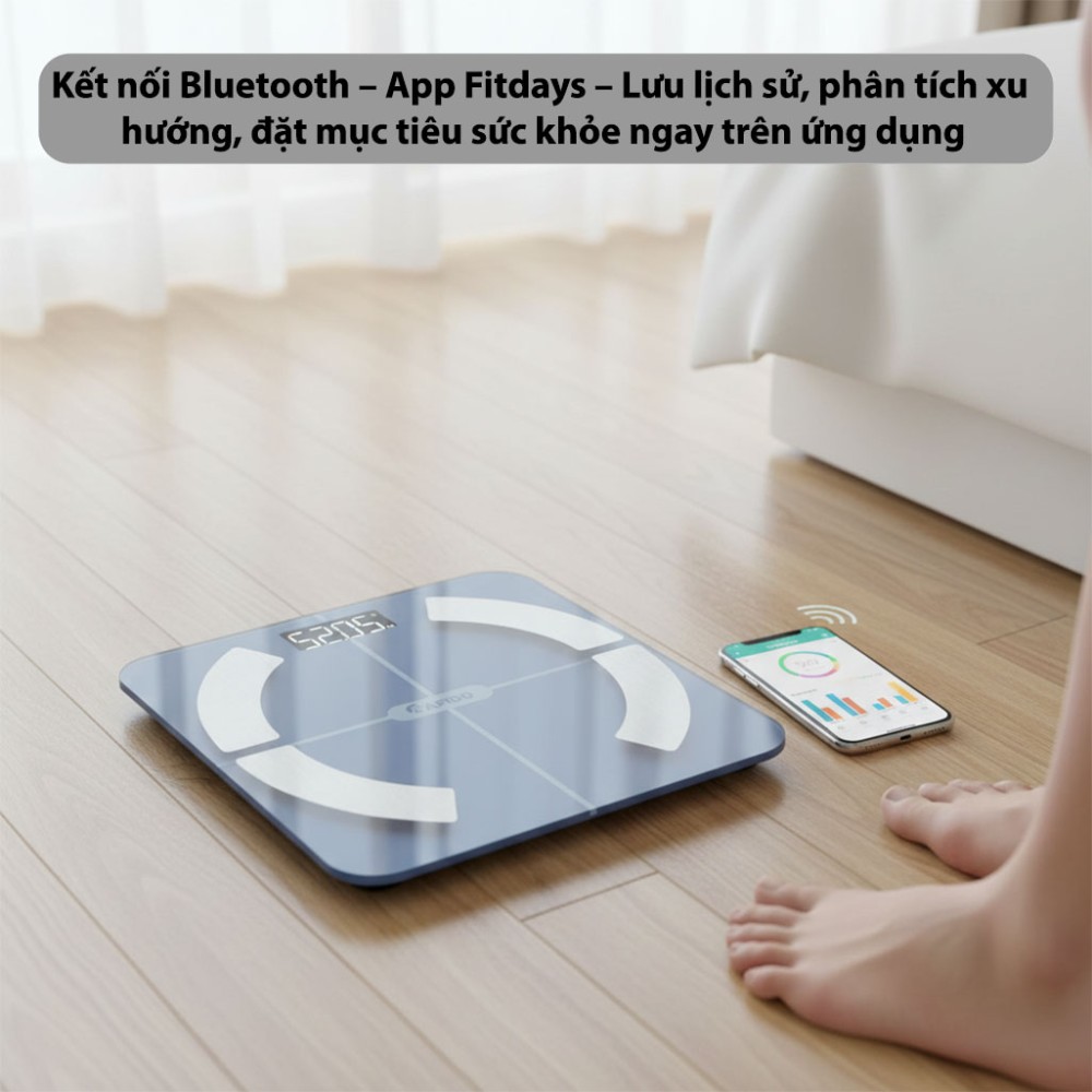 Cân sức khỏe phân tích chỉ số Rapido RSB07-S - Hàng chính hãng